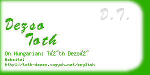 dezso toth business card